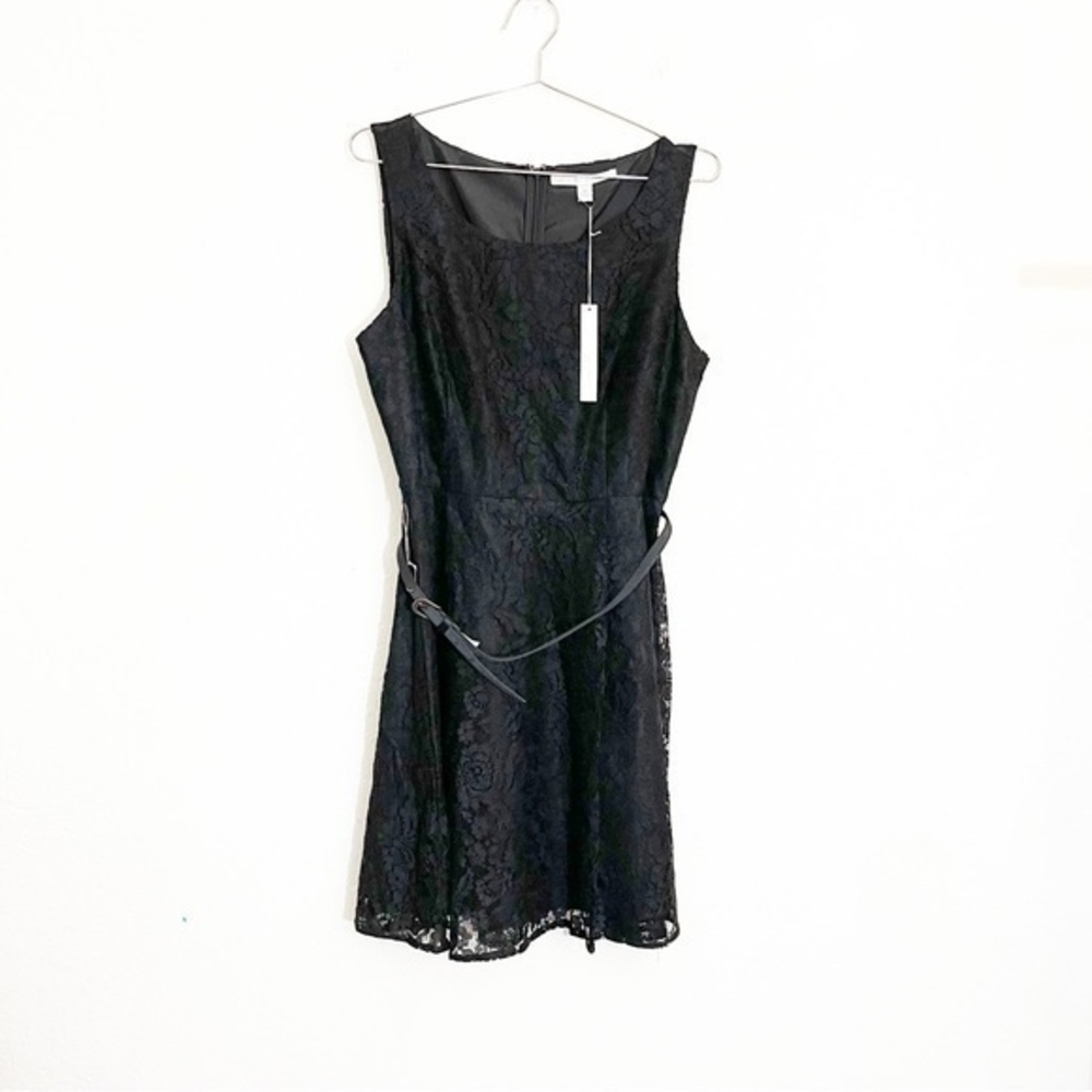 NWT LC Lauren Conrad Sleeveless Dress Women Size 14 Color Black